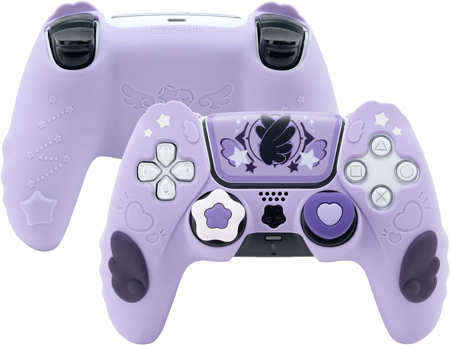 Purple Star Wings PS5 Controller Silicone Cover Back