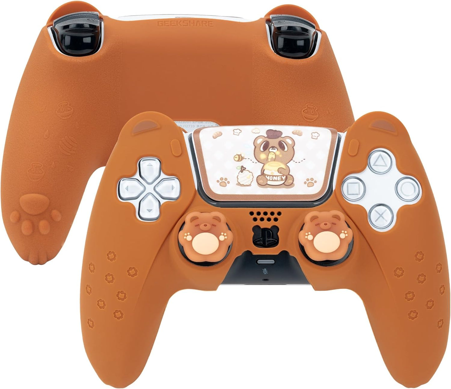 Brown Bear PS5 Controller Silicone Cover Back