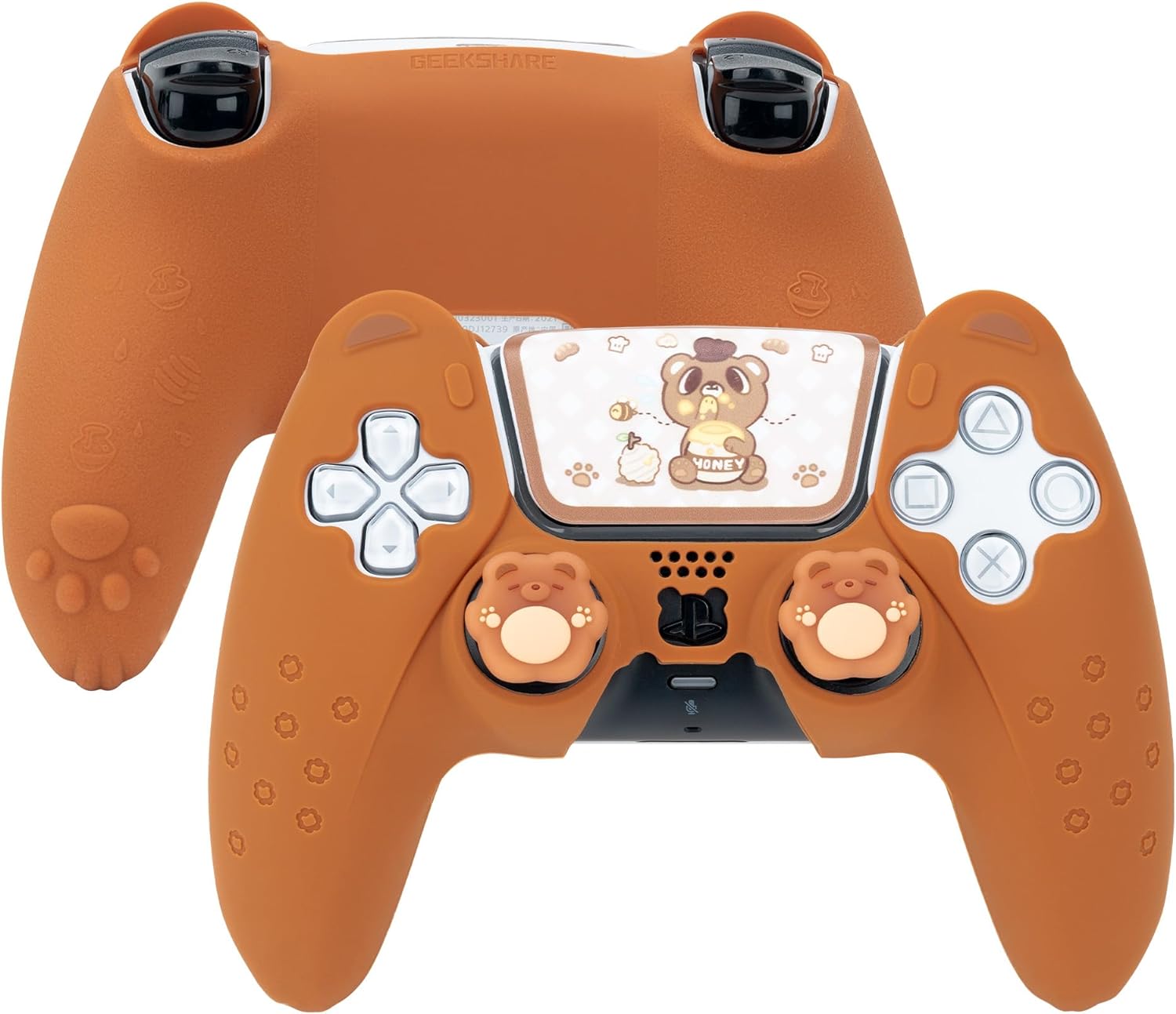 Brown Bear PS5 Controller Silicone Cover Back