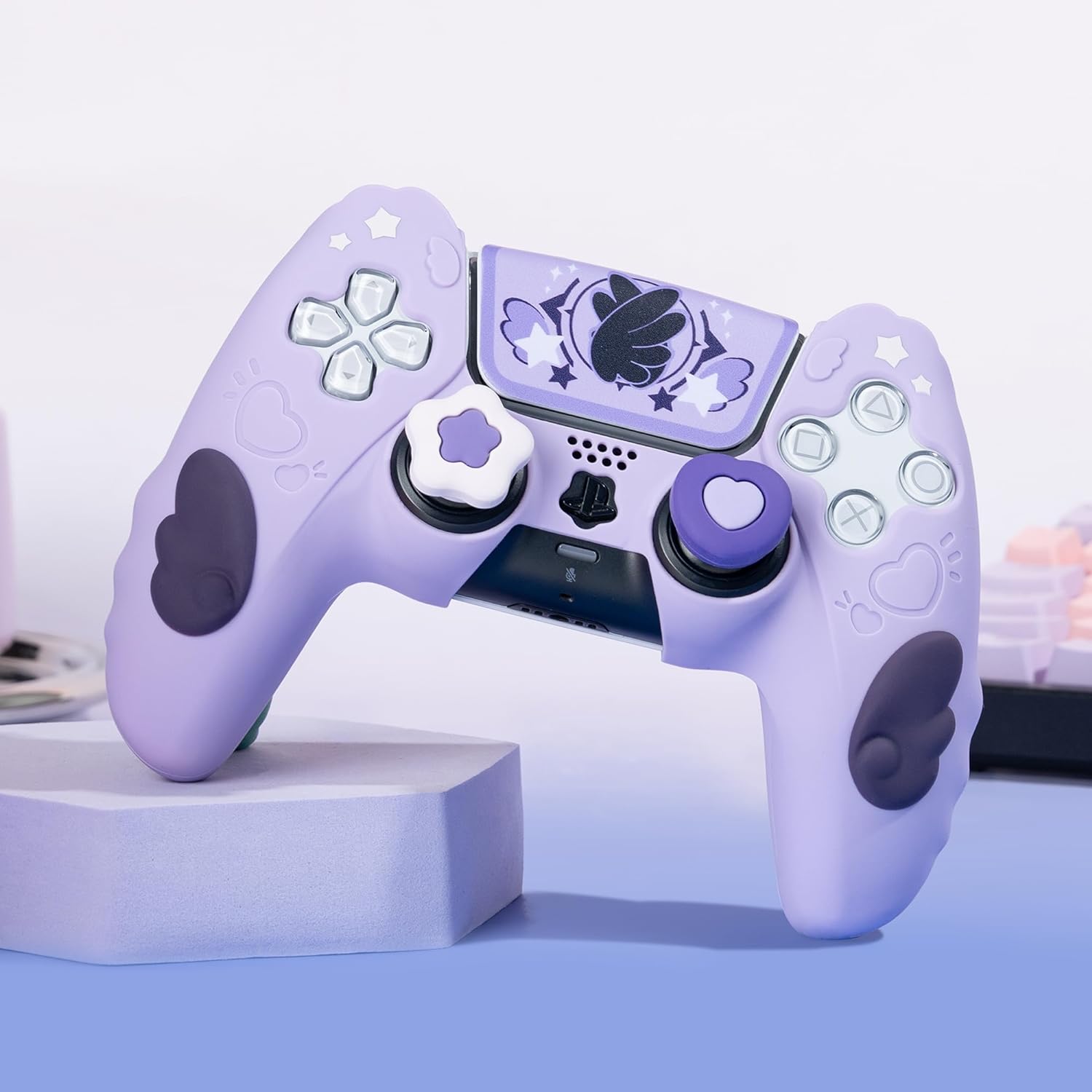 Purple Star Wings PS5 Controller Silicone Cover