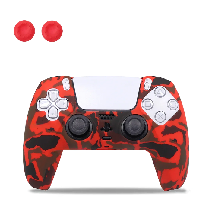 Red Camo PS5 Controller Silicone Cover