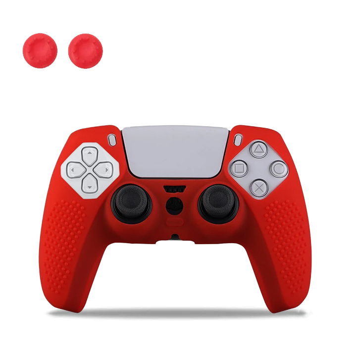 Red PS5 Controller Silicone Cover