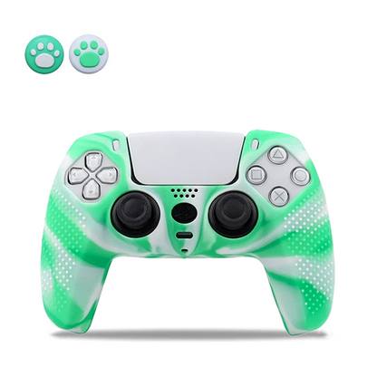 Green Swirl PS5 Controller Silicone Cover