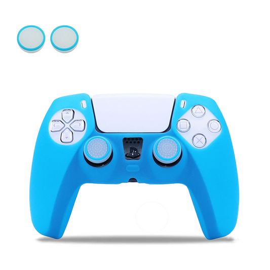 Blue Glow in Dark PS5 Controller Silicone Cover