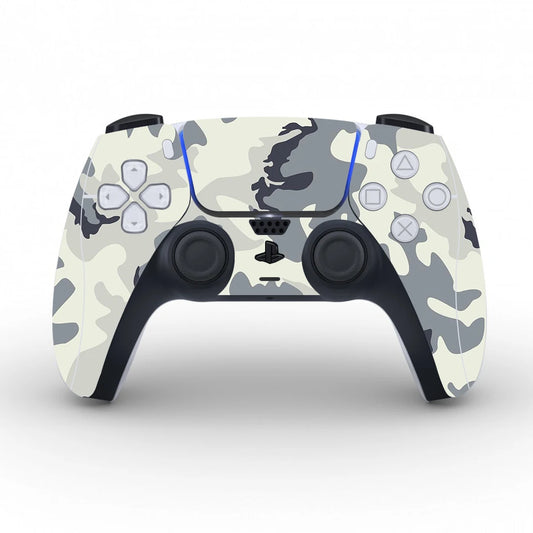 White Camo PS5 Controller Sticker Skin