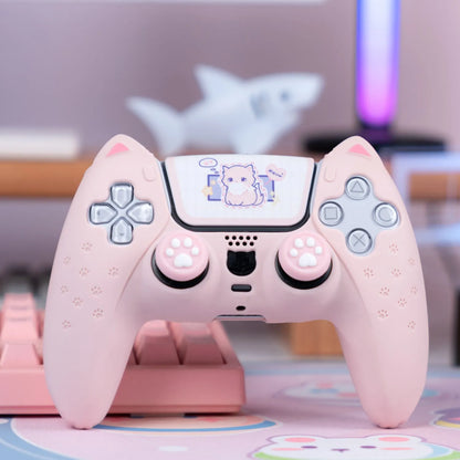 Pink PS5 Cat Controller Silicone Cover