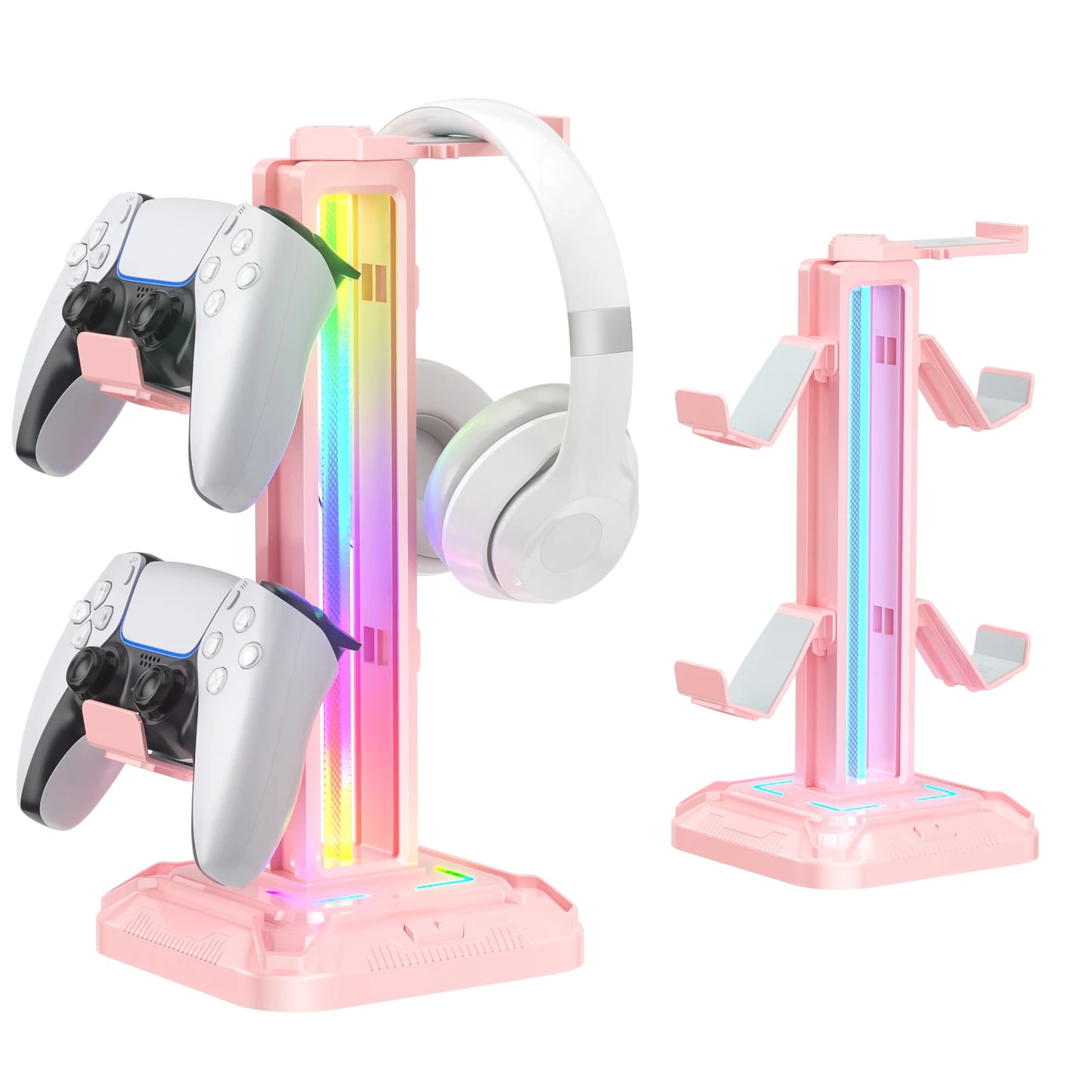 Pink RGB PS5 Controller Holder Stand