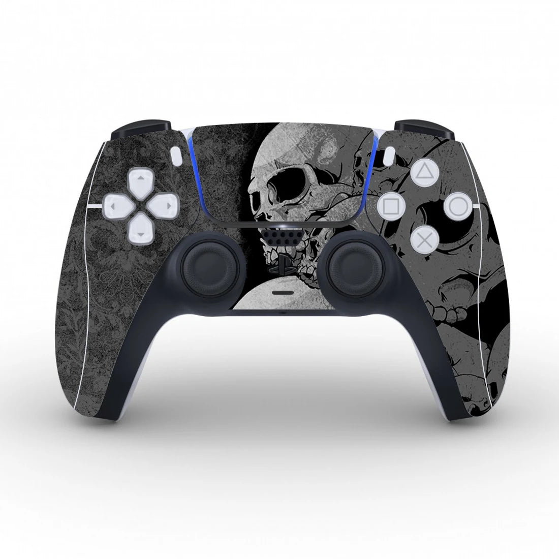 Grey Skull PS5 Controller Sticker Skin