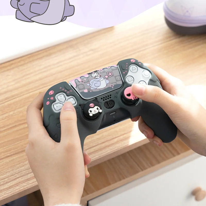 Kuromi PS5 Controller Silicone Cover In Hands