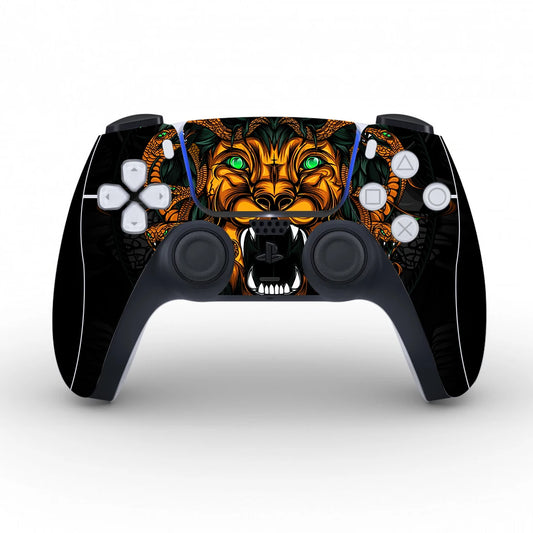 Golden Tiger PS5 Controller Sticker Skin