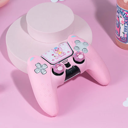 Pink Bear PS5 Controller Silicone Cover Cover Art