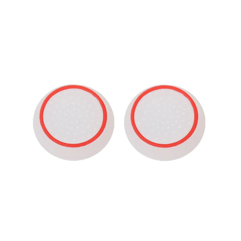 White Red PS5 Controller Thumbstick Grips