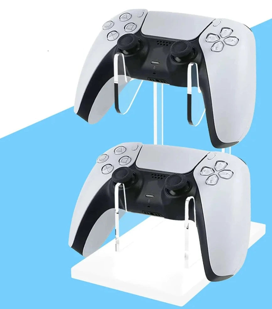 White Dual PS5 Controller Holder Stand