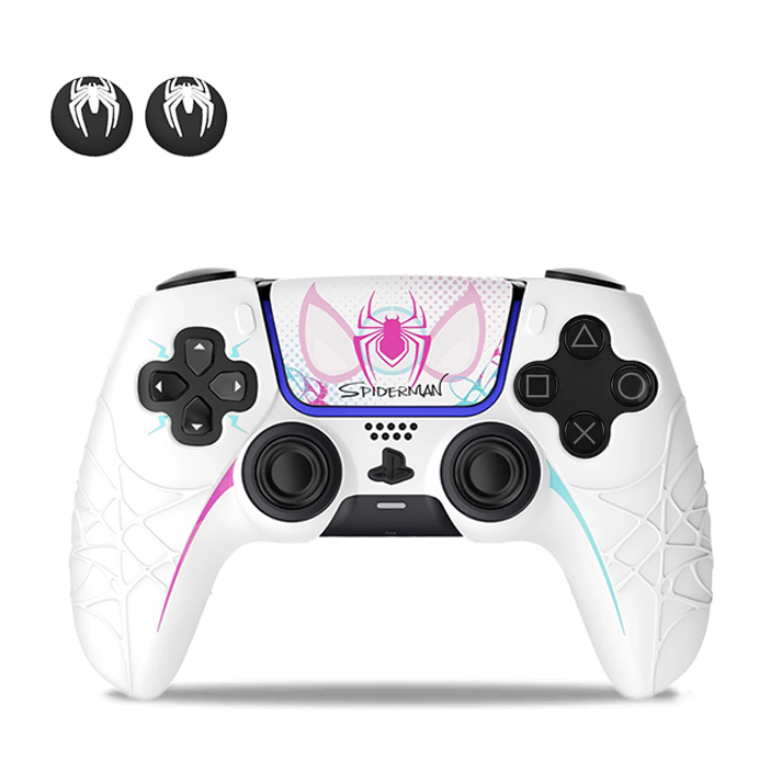 White Spiderman PS5 Controller Silicone Cover